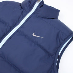 Nike Vintage Wendeweste in babyblau - Farbe: LightSkyBlue - Größe: M - VintageR2