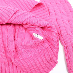 Ralph Lauren Pulli mit Zopfmuster - Farbe: Pink - Größe: S - VintageR2
