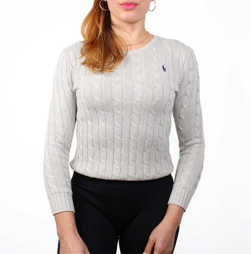 Ralph Lauren Pullover mit Zopfmuster - Farbe: Grey - Größe: XS - VintageR2