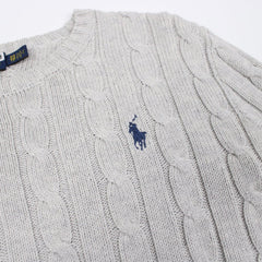 Ralph Lauren Pullover mit Zopfmuster - Farbe: Grey - Größe: XS - VintageR2