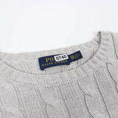 Ralph Lauren Pullover mit Zopfmuster - Farbe: Grey - Größe: XS - VintageR2